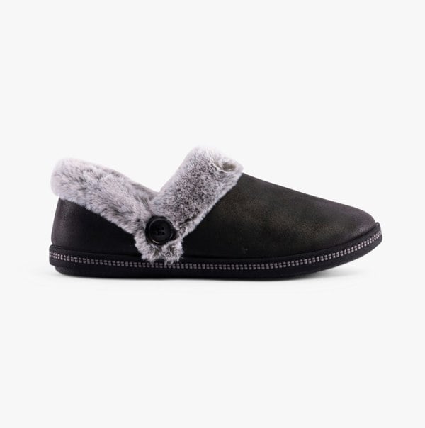 Skechers 169010/BLK COZY CAMPFIRE-FRENCH TOAST 2 Womens Slippers Black