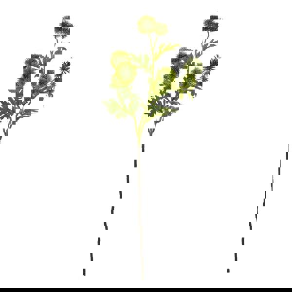 Hill Interiors Globe Thistle Spray Artificial Flower - Green - 