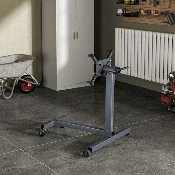 1000lbs Steel Folding Engine Stand Engine Stands Living and Home Dark Grey