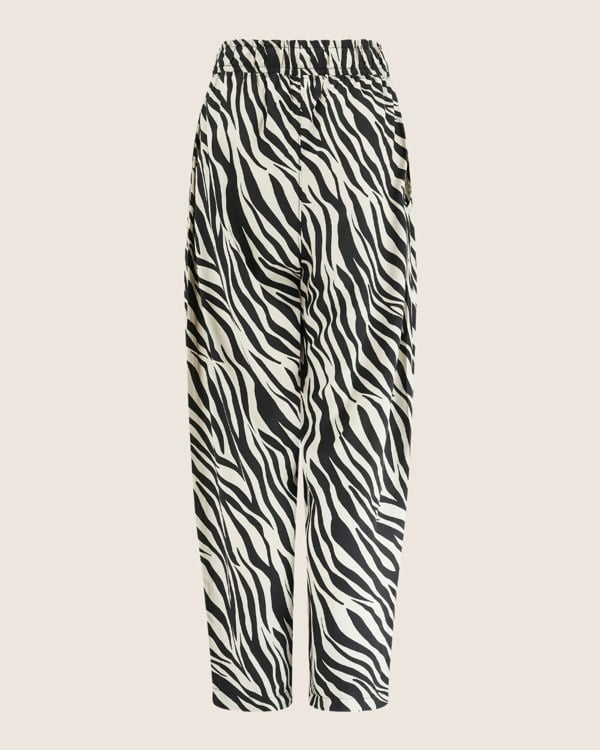 Kate Multicolour Zebra Streak Print Barrel Leg Trousers - image 4