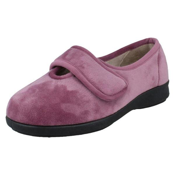 DB Shoes Ladies DB Shoes Casual Velour Slippers Fountain