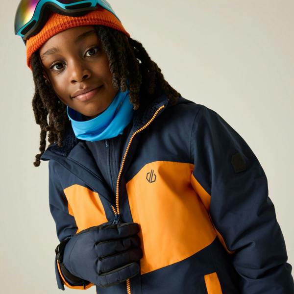 Dare 2B Childrens/Kids Rip It Ski Jacket - Navy/Electric Orange - 