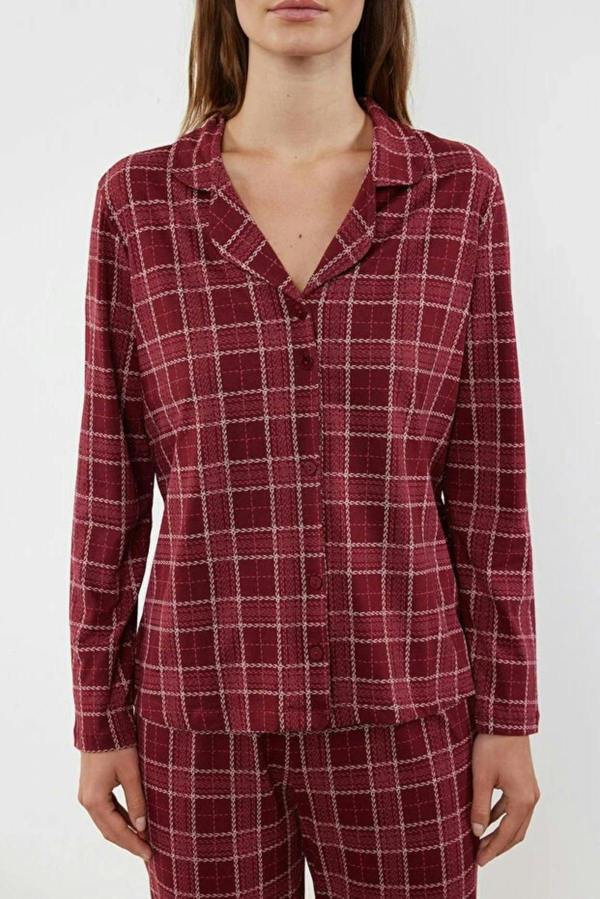 WOVCOR 2-Piece 100% Cotton Argyle Knit Pajama Set