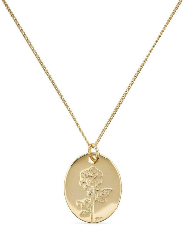 14K Gold Rose Flower Necklace - Necklaces - Elk & Bloom