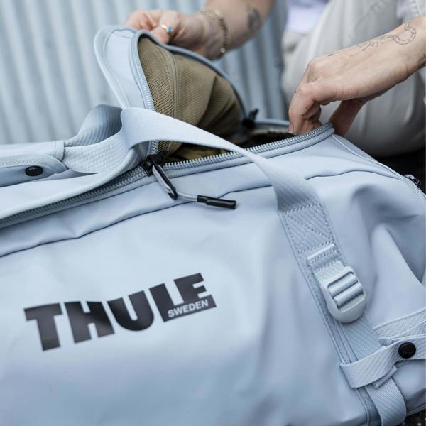 Thule Chasm 70L Duffel Bag Pond Grey Travel Luggage Backpack Recycled
