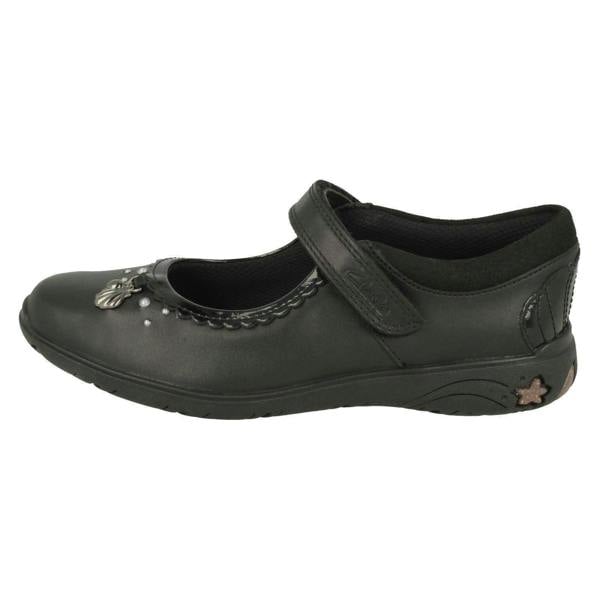Clarks Girls Clarks Shell Detailed School Shoes Sea Shimmer K