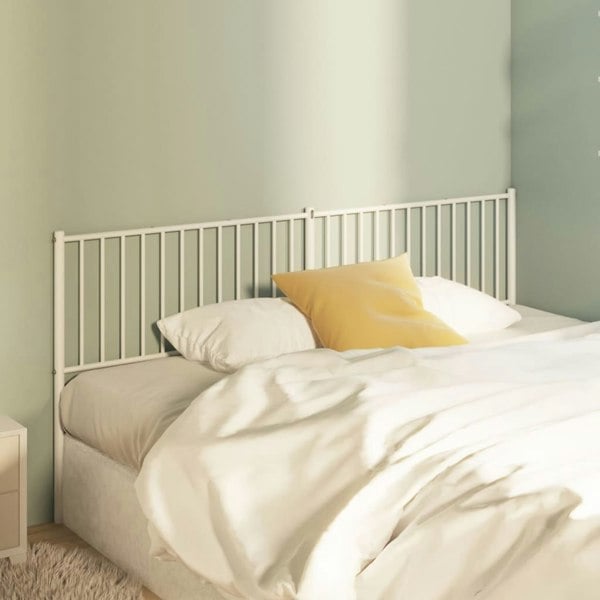 Berkfield Metal Headboard White 193 cm