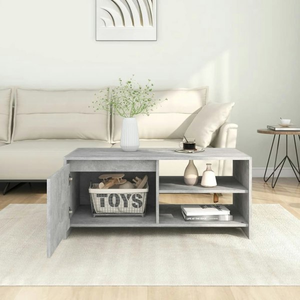 Berkfield Coffee Table Concrete Grey 102x50x45 cm Engineered Wood