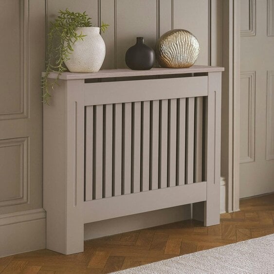 Neo Grey Decorative Wooden Radiator Cover Medium