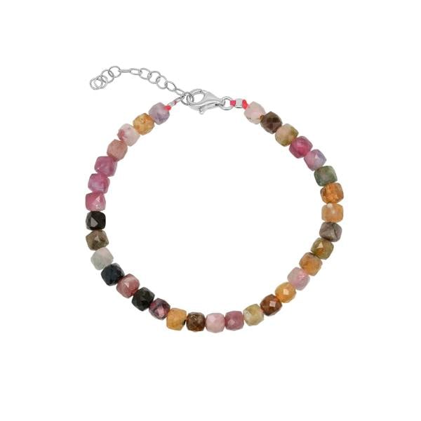 Spero London Fine Large Multicolor Tourmaline Sterling Silver Bracelet