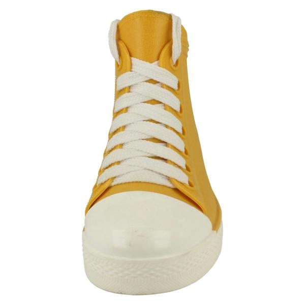 Spot On Ladies Spot On Lace Up Sneaker Style Ankle Wellington Boots