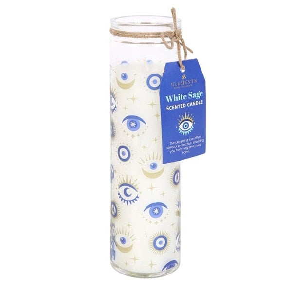 Serano All Seeing Eye White Sage Tube Candle