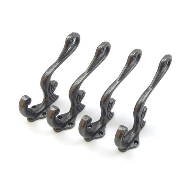Antique Cast Iron Heron Design Coat Hook - Pack of 4 Hooks