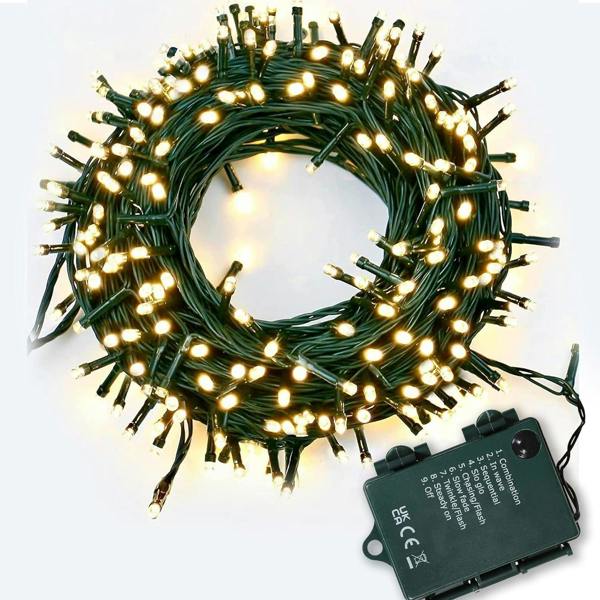 30cm Red Wooden LED Tree Tabletop Centrepiece Christmas Holiday Home décor with 20 Warm white LEDs Green Star image 1