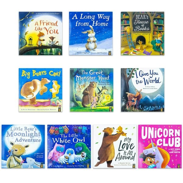 Children Bedtime Stories 10 Book Set (Moonlight Adventure, Long Way, Bears House, Friend & More)