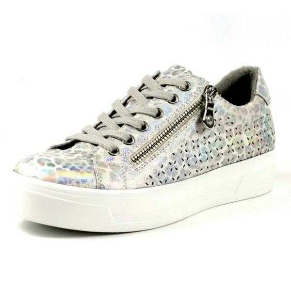 Lunar Womens/Ladies Charm Leopard Print Trainers - White - 