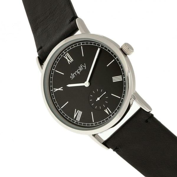 Simplify The 5100 Leather-Band Watch - Black - SIM5102