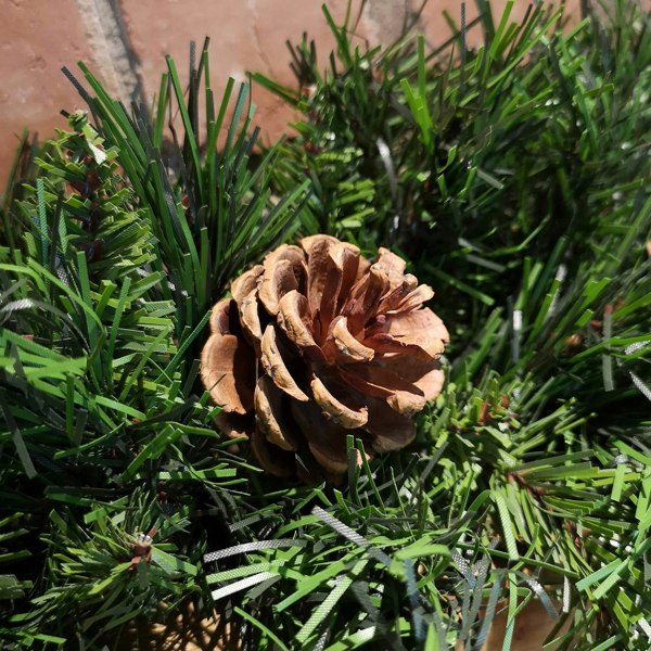 Samuel Alexander 90cm Deluxe Snow Time Princess Green Garland Swag 108 Tips With 5 Pine Cones