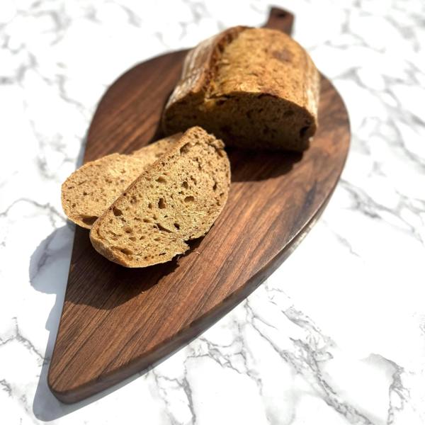 Giraffes & Craftz Walnut Leaf Bread Board - Handmade Walnut Paddle