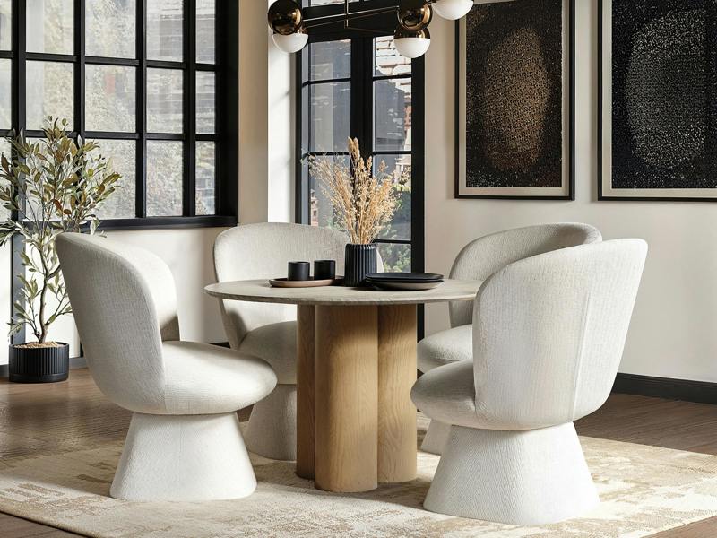 Deko Dining Table with 4 Aiko Chairs Set