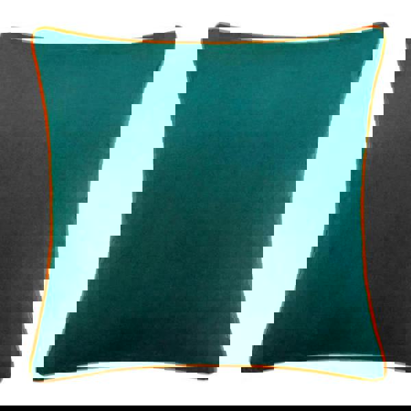 Furn Meridian Velvet Cushion Cover - Teal/Clementine - 