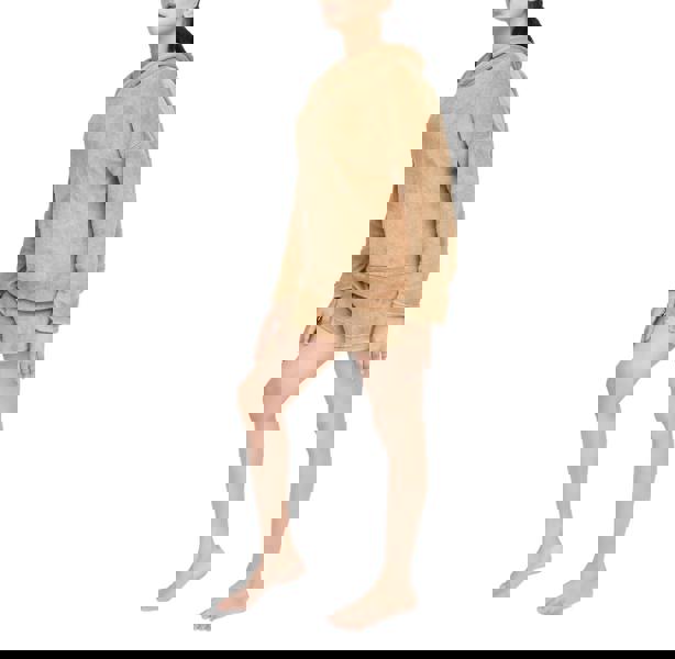 Smart Living Ladies Soft Fleece Hoodie & Shorts Set - Cozy, Stylish Loungewear - Toffee