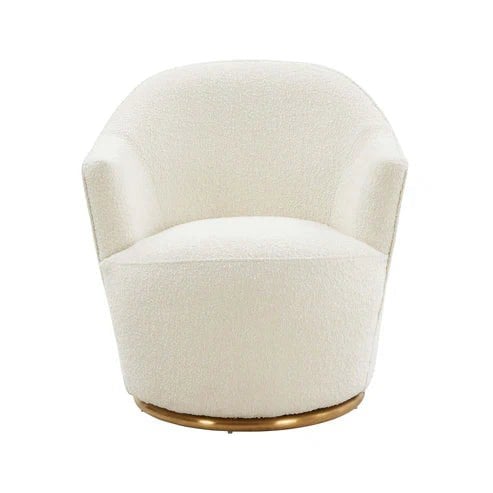 Furniture Edit Skyla Boucle Swivel Accent Occasional Chair