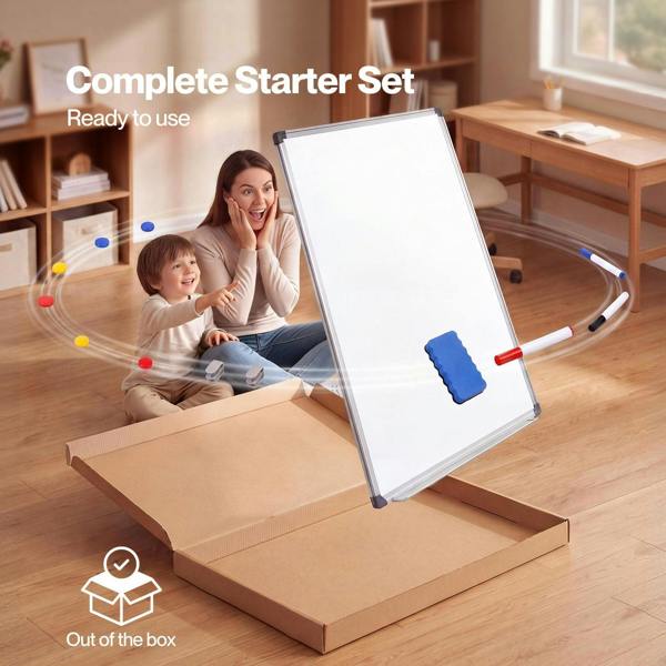 Levede Magnetic Whiteboard with Foldable Tripod Dry Erase For Office White