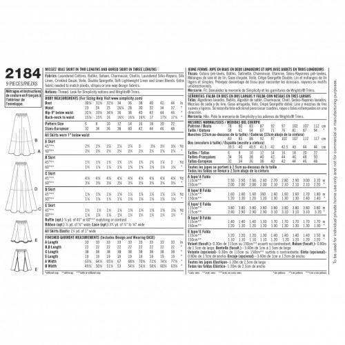 Simplicity Sewing Pattern 2184, Skirts for Women, 6-8-10-12-14 - Beginner, Easy