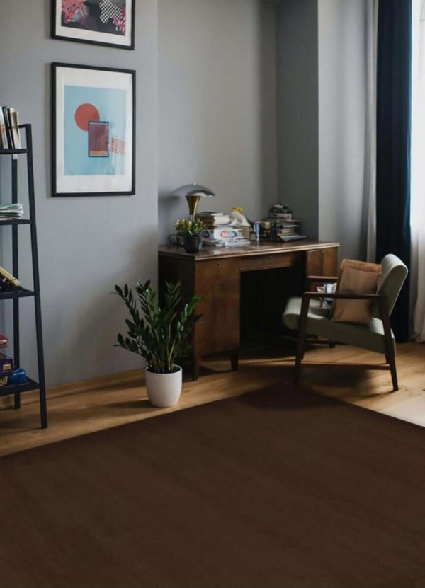 Solid Design Brown Living Room Rug | The Rugs Collection