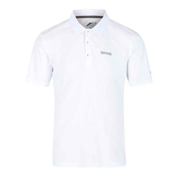 Regatta Mens Maverick V Active Polo Shirt - White - 
