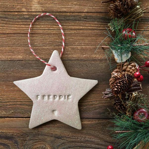 Personalised Star Christmas Decoration - lifestyle shot
