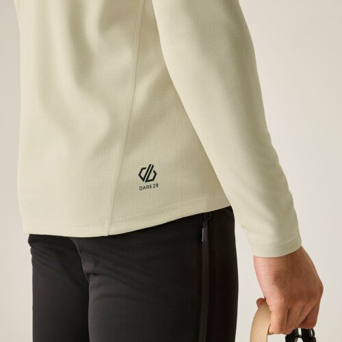 Dare 2B Mens Ventura Grid Crew Neck Fleece Top - Almond Milk