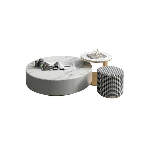 Valles Nesting Coffee Table Set, Sintered Stone-Weilai Concept-Weilai Concept