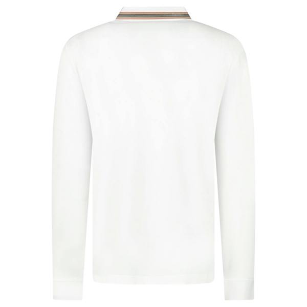 Burberry 'Hartford' Striped Check Long Sleeve Polo White - chancefashionco
