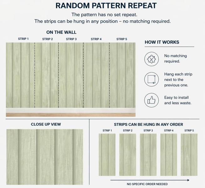 Wood Slat Soft Green Wallpaper 13300 - Rs image 4