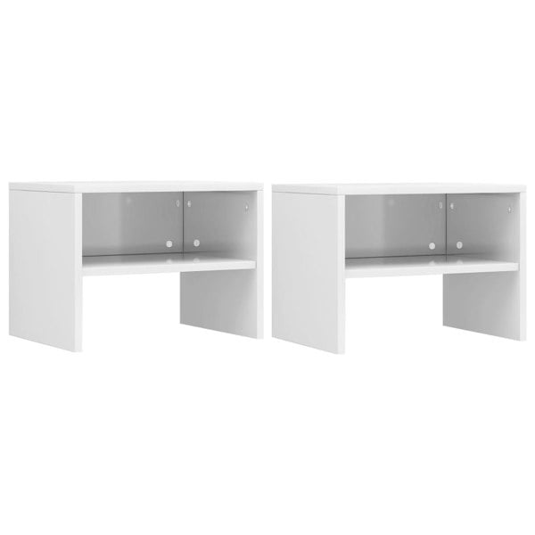 Berkfield Bedside Cabinets 2 pcs High Gloss White 40x30x30 cm Engineered Wood