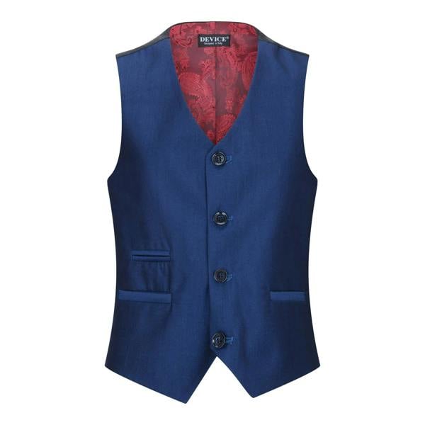 Paul Andrew Boys 3 Piece Shiny Royal Blue Classic Suit