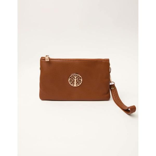 Blue Vanilla Detailed Zip Up Purse With Detachable Strap