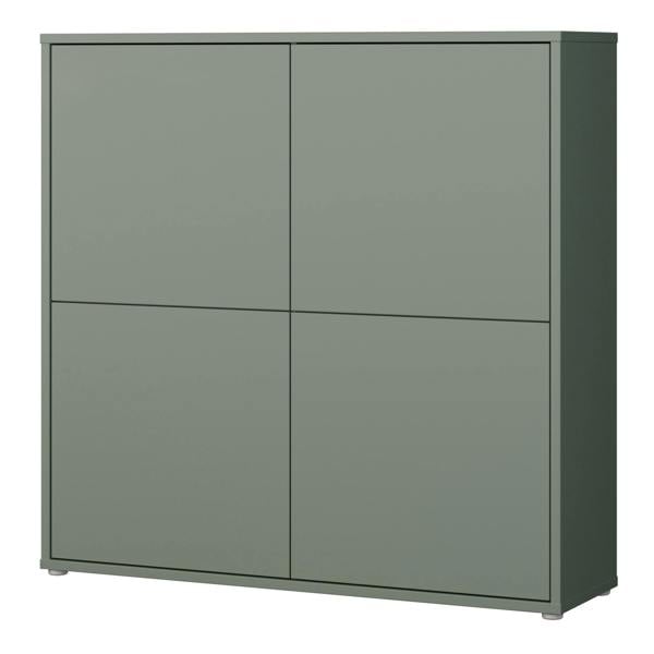 Furniture To Go Alice Springs 4 Door Large Storage Cabinet with Push-to-Open Doors in Sage Green