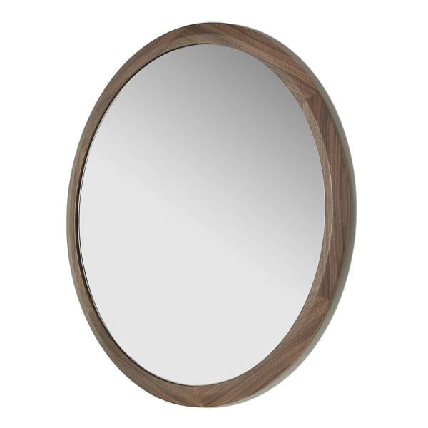 Angel Cerdá Round Walnut Wall Mirror 3084