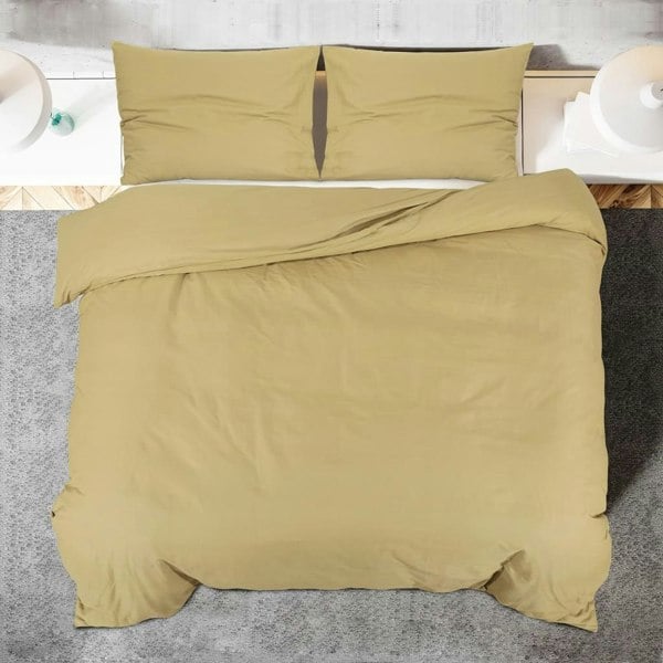 Berkfield Duvet Cover Set Taupe 200x200 cm Light-weight Microfiber