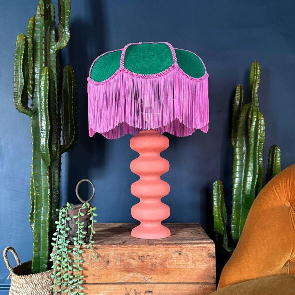 Love Frankie Large Pebble Table Lamp In Coral