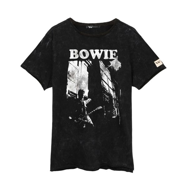 David Bowie Unisex Adult T-Shirt - Black/White