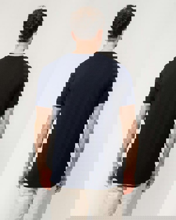 GANT Mens Slim Pique Short Sleeve T-Shirt - 433 Evening Blue