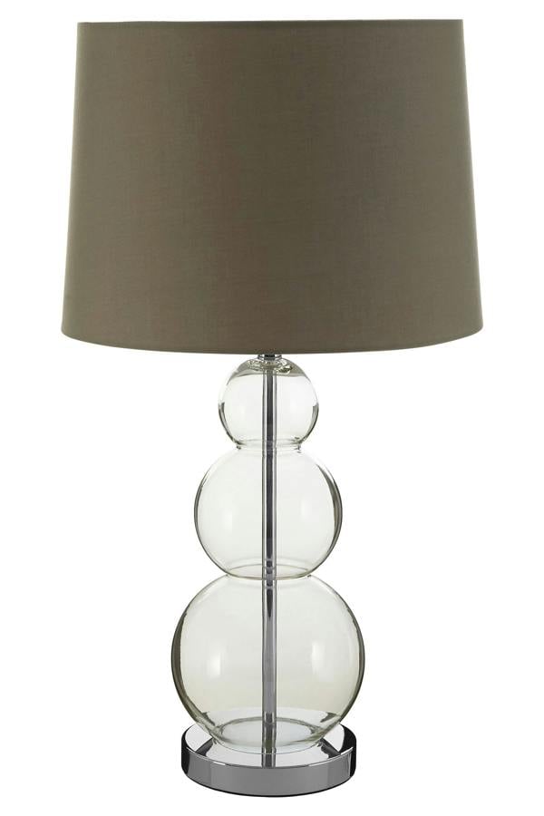 Luke Grey Fabric Shade Table Lamp