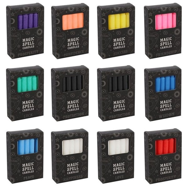 Serano Set of 72 Mixed Black Magic Spell Candles