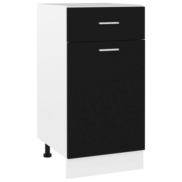 Berkfield Drawer Bottom Cabinet Black 40x46x81.5 cm Engineered Wood