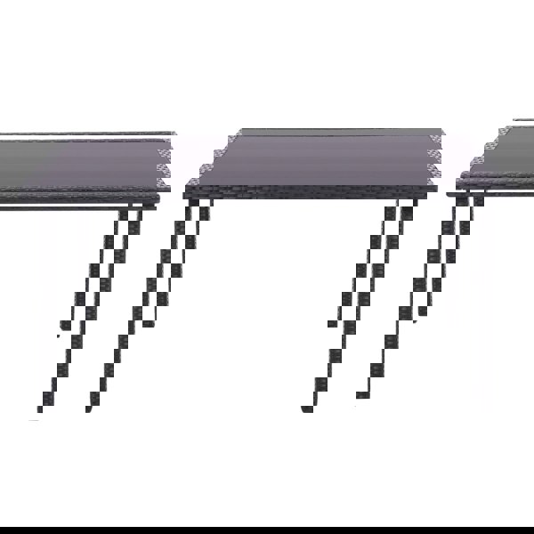 150cm Width Garden Table Dining Patio Outdoor Table Rectangle Table Black/Brown Garden Dining Tables Living and Home