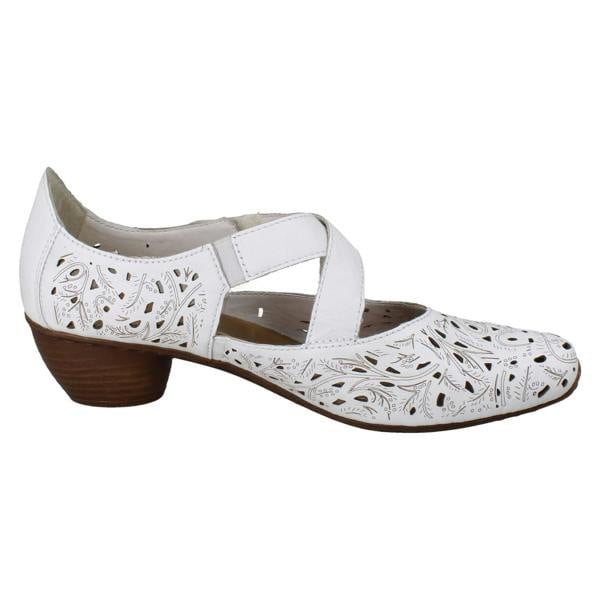Rieker Ladies Rieker Hook And Loop Heeled Shoes 43773